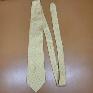 Brooks Brothers 346 Silk Tie Yellow Paisley Men Formal Neckwear
